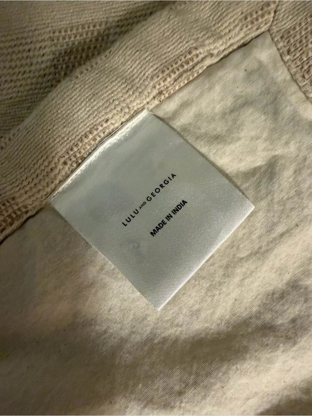 Lulu and Georgia Cream Waffle-Weave Bedspread + 2 Shams